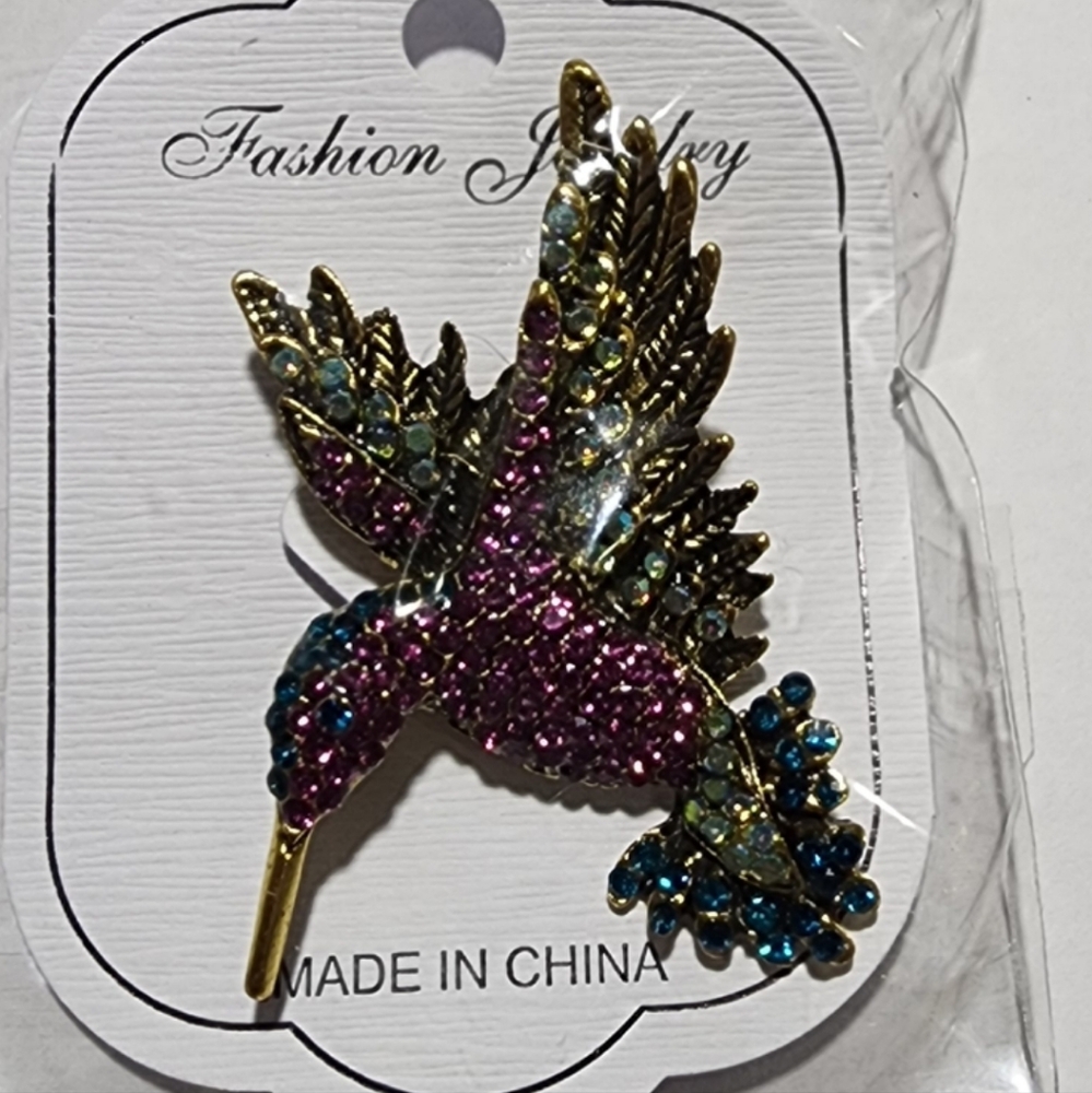 Hummingbird Brooch - Picture 2 of 2
